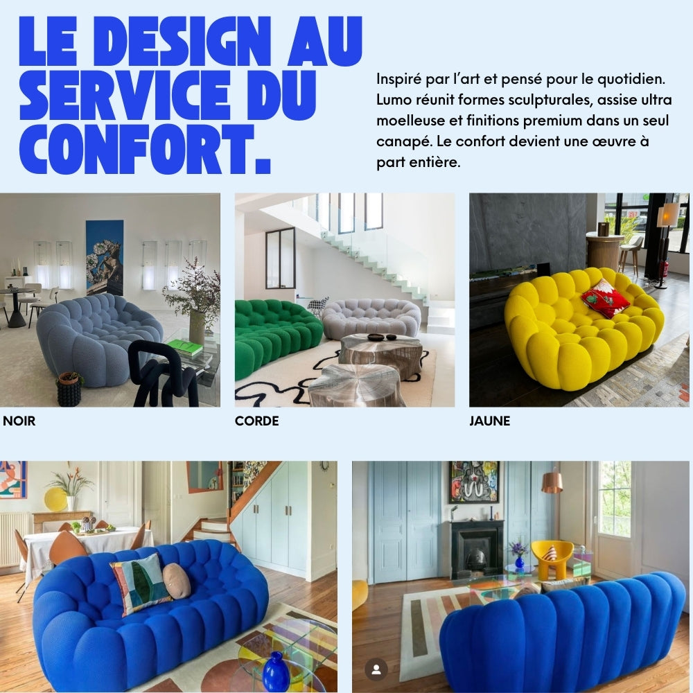 Lumo Classic - Bubble Sofa Compressé Rouge 2 Places