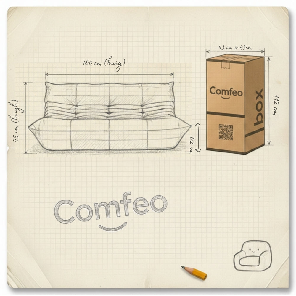 Koto - Canapé Lounge Compressé Jaune