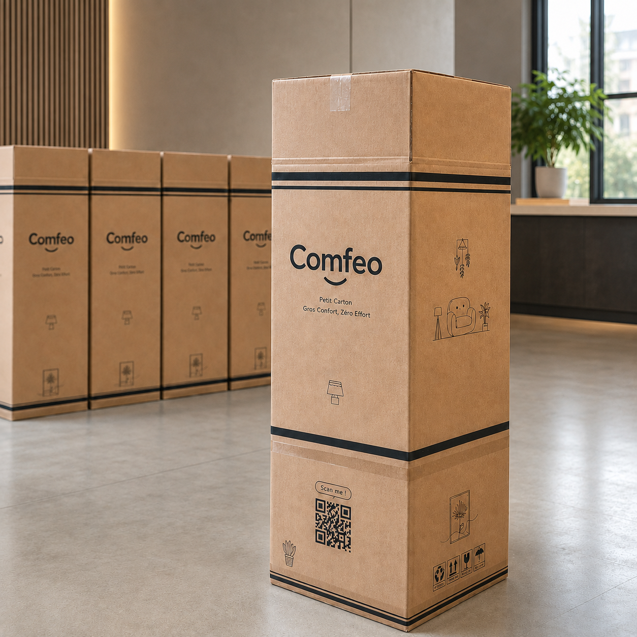 Photo : cartons prêts à expédier