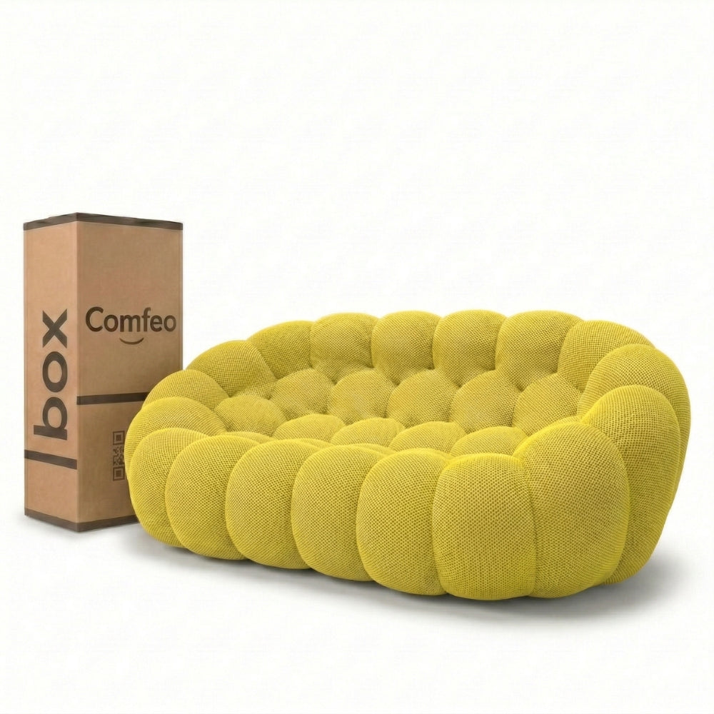 Lumo Classic - Bubble Sofa Compressé Jaune 2 Places