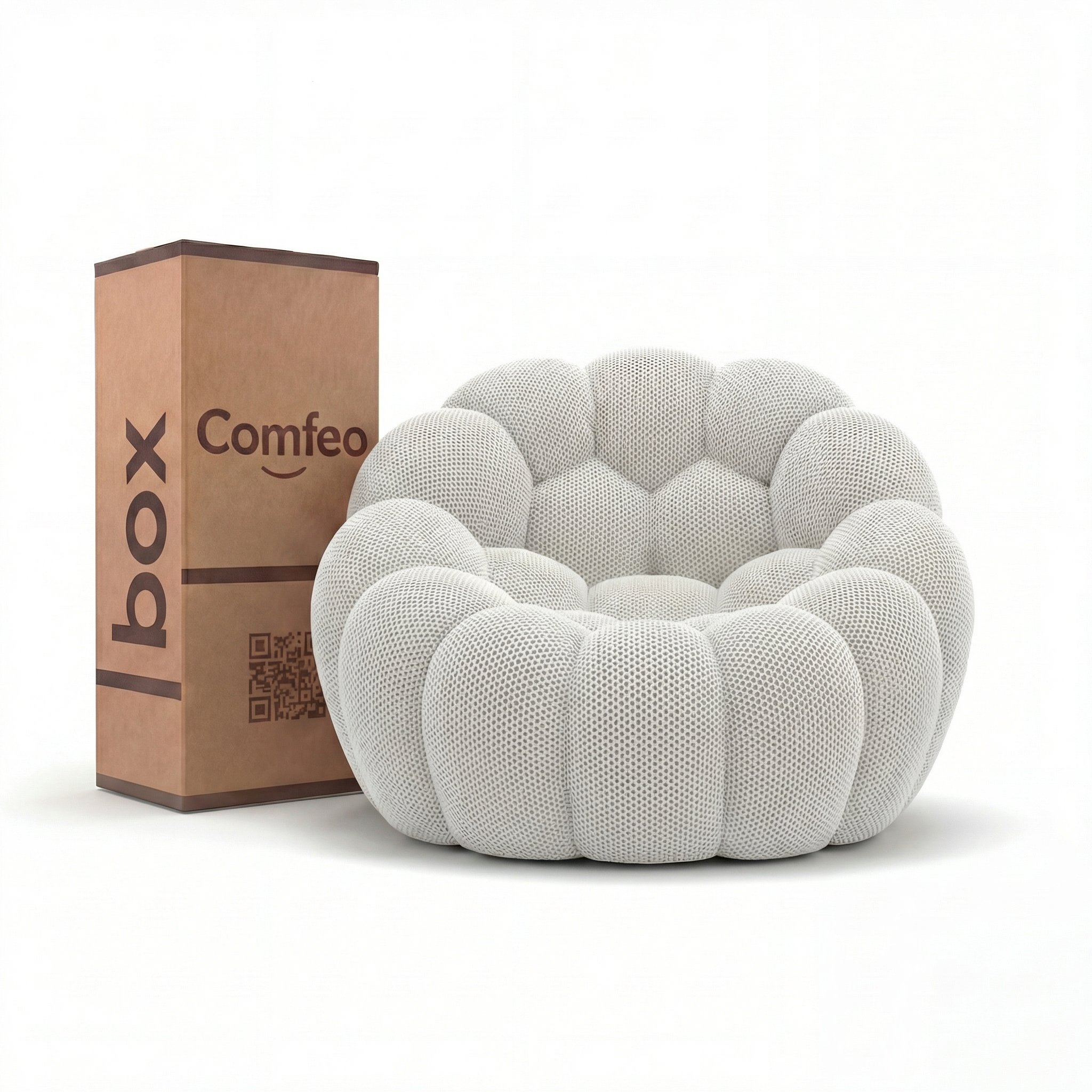 Lumo Mini - Fauteuil Bubble Compressé Blanc