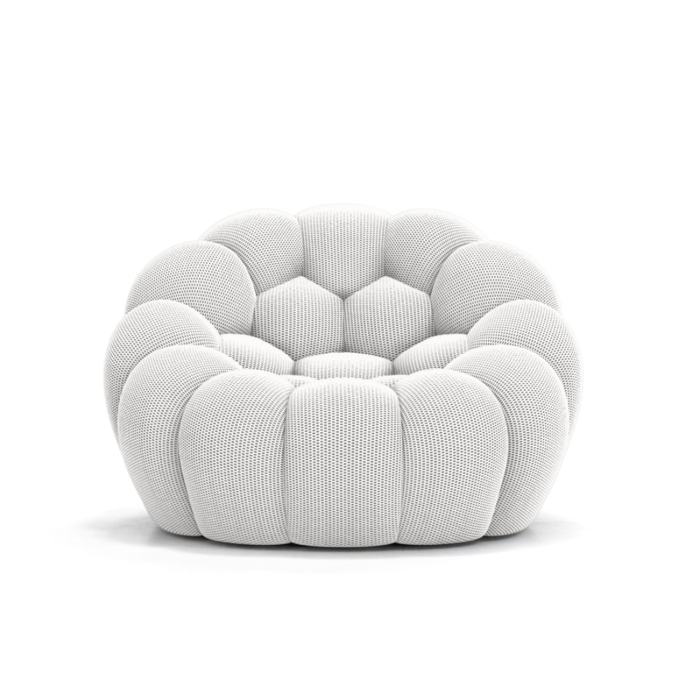 Lumo Mini - Fauteuil Bubble Compressé Blanc