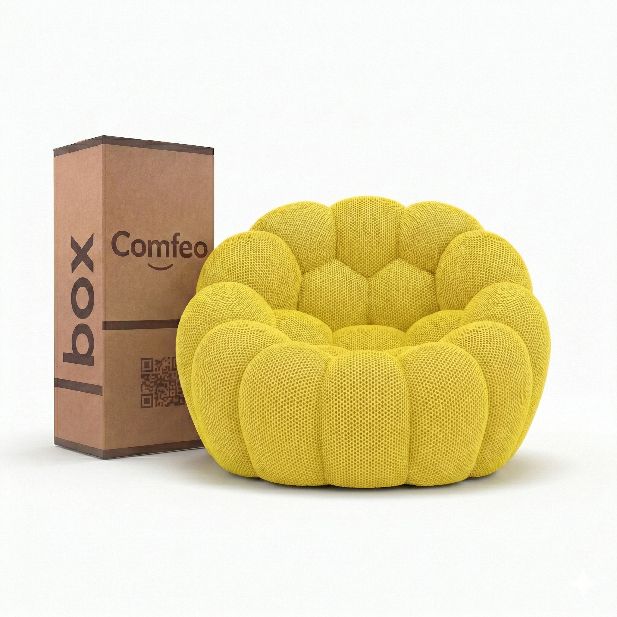 Lumo Mini - Fauteuil Bubble Compressé Jaune