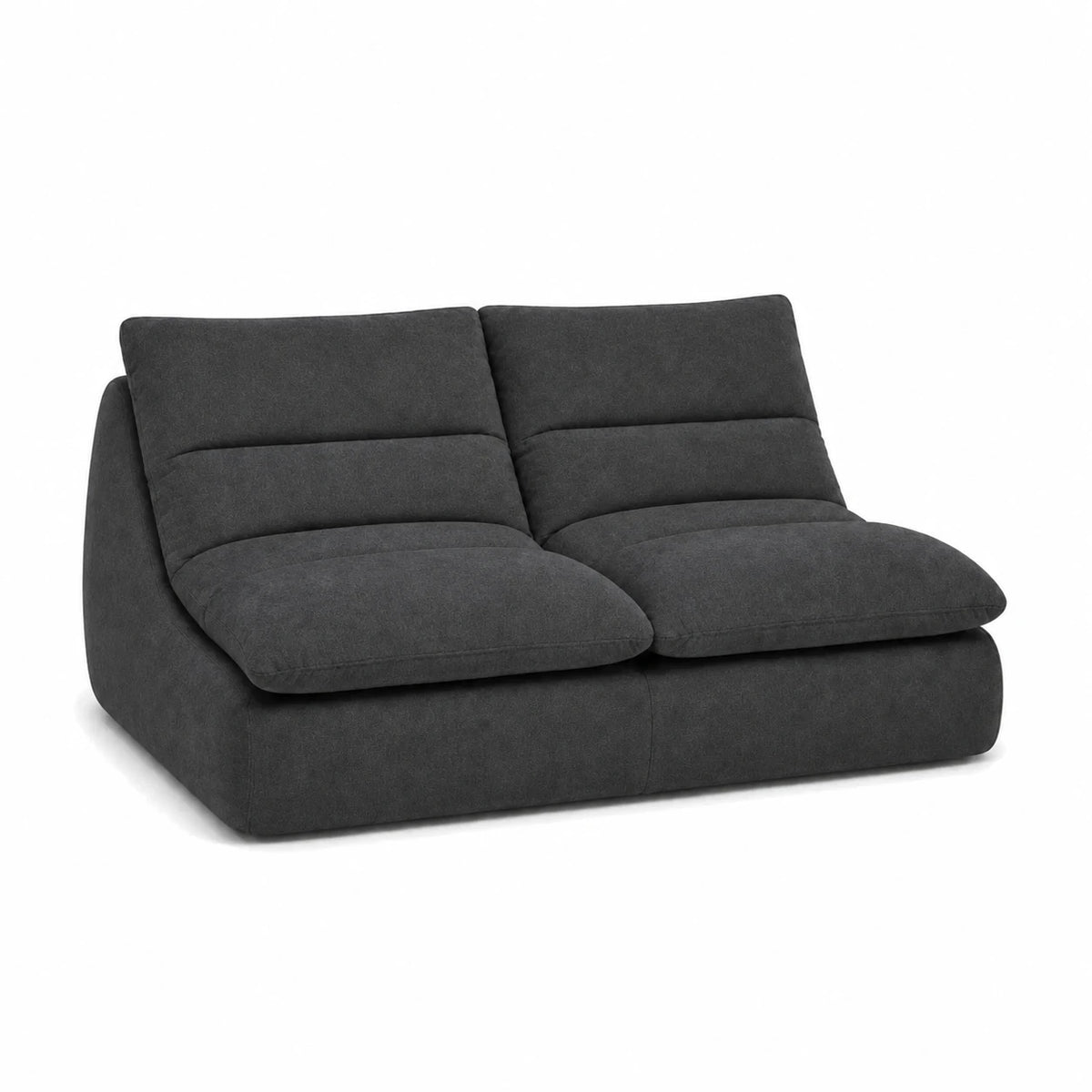#Noir Canapé Gummy Classic noir, vue de trois quarts gauche
