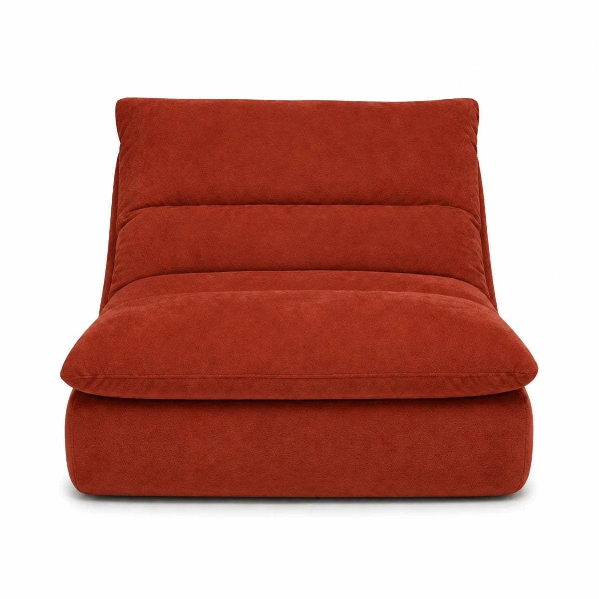 #Rouge Canapé Gummy Classic rouge, vue de face, assise moelleuse et dossier incliné