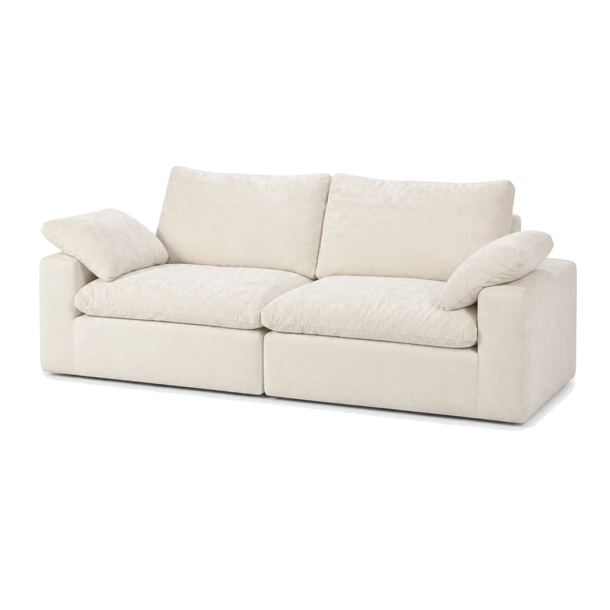 #BlancCrème Canapé nuage Cirrus 2 places blanc crème, vue de trois quarts droite
