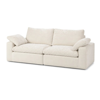 #BlancCrème Canapé nuage Cirrus 2 places blanc crème, vue de trois quarts droite