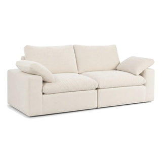#BlancCrème Canapé nuage Cirrus 2 places blanc crème, vue de trois quarts gauche
