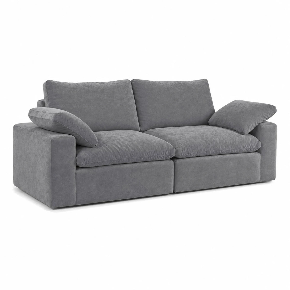 #Gris Canapé nuage Cirrus 2 places gris, vue de trois quarts gauche
