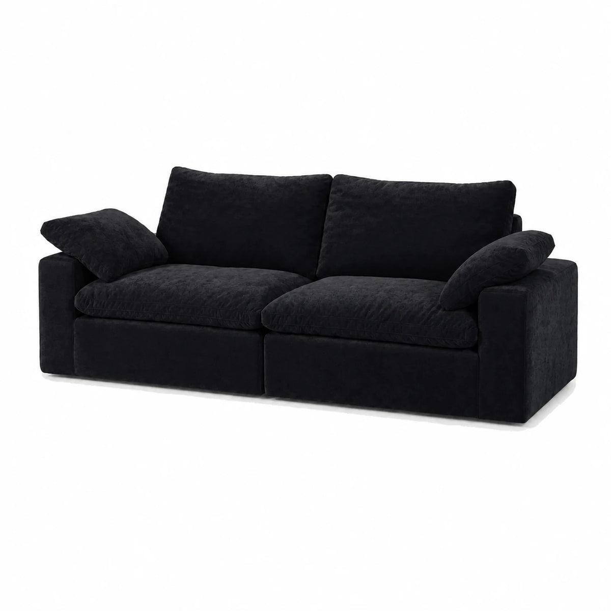#Noir Canapé nuage Cirrus 2 places noir, vue de trois quarts droite
