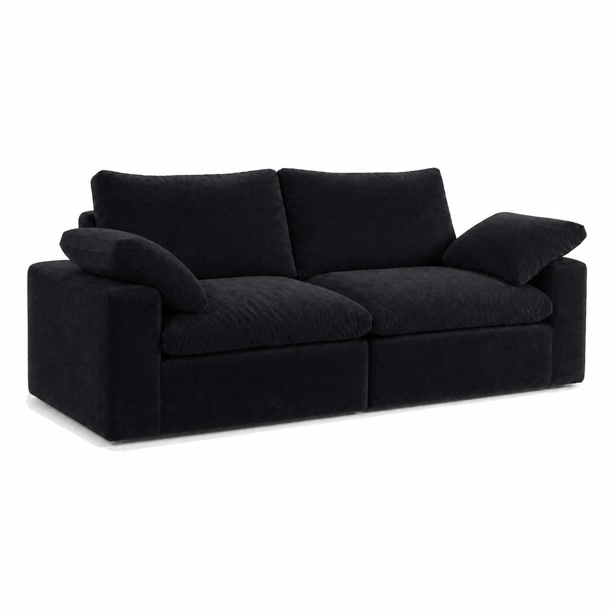 #Noir Canapé nuage Cirrus 2 places noir, vue de trois quarts gauche