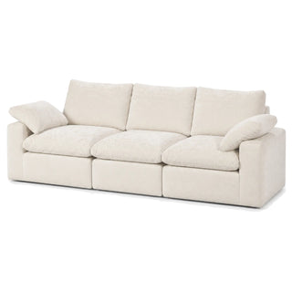 #BlancCrème Canapé nuage Nimbus 3 places blanc crème, vue de trois quarts droite