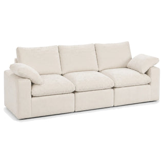 #BlancCrème Canapé nuage Nimbus 3 places blanc crème, vue de trois quarts gauche