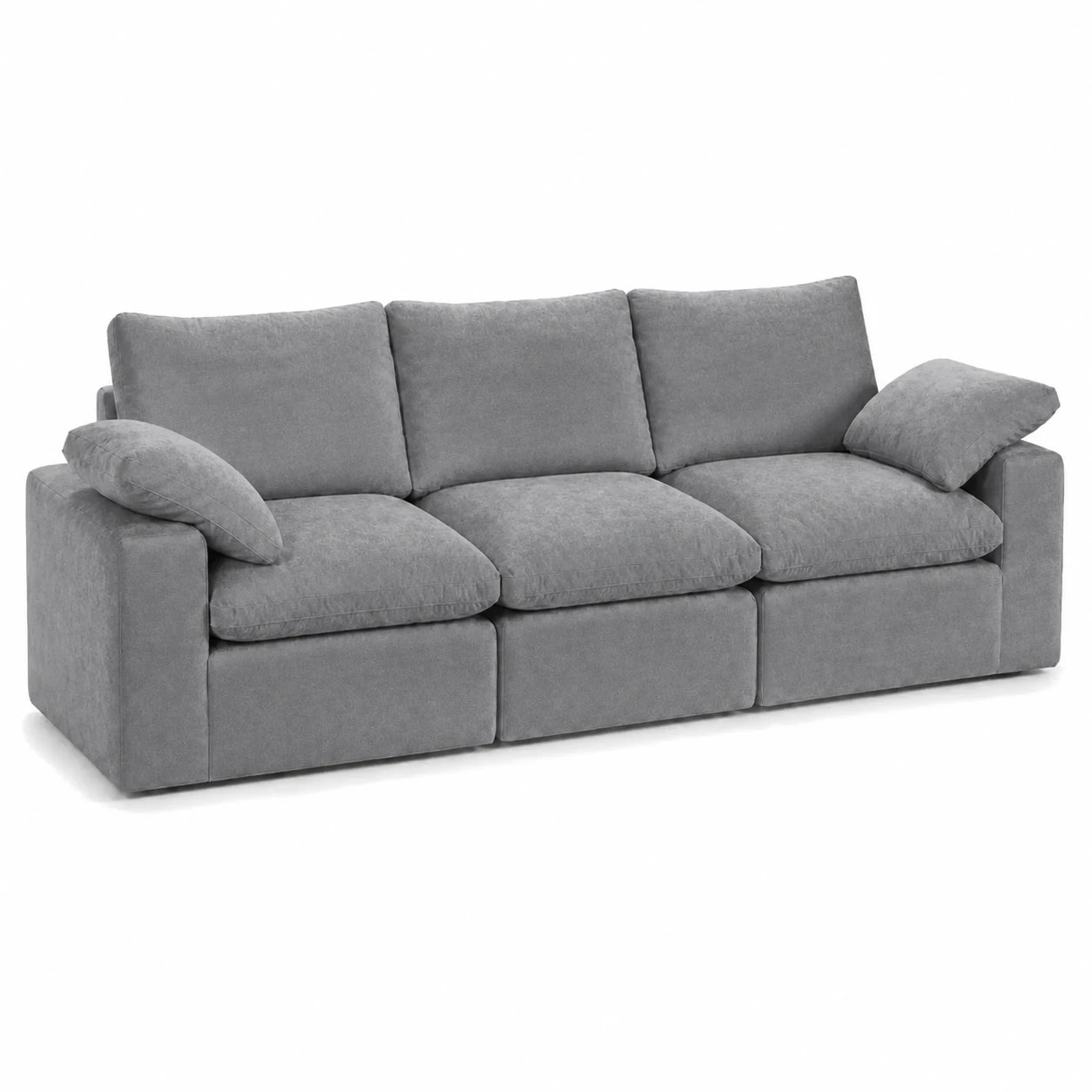 #Gris Canapé nuage Nimbus 3 places gris, vue de trois quarts gauche