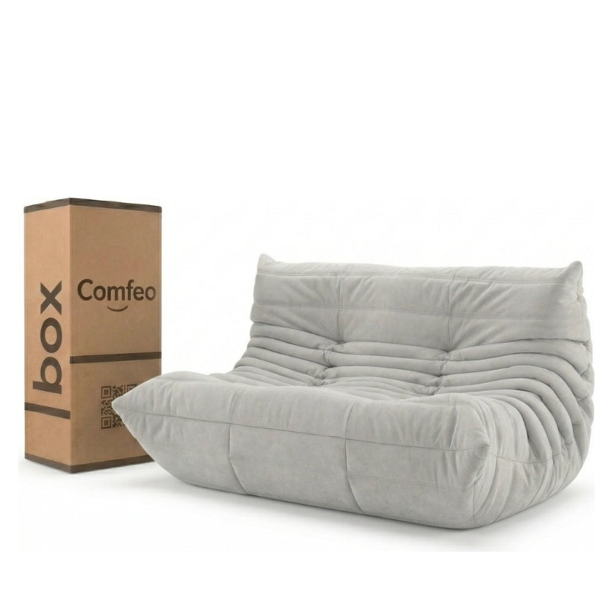 Packshot koto classic canape lounge 2 places livré compressé dans son carton