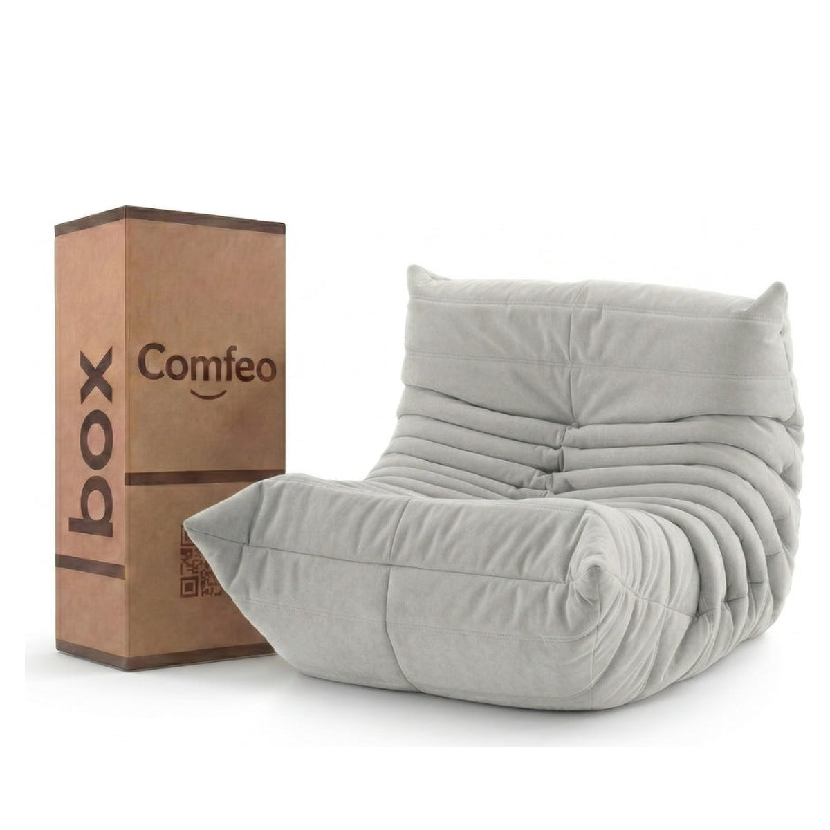 Packshot koto mini chauffeuse lounge livré compressé dans son carton