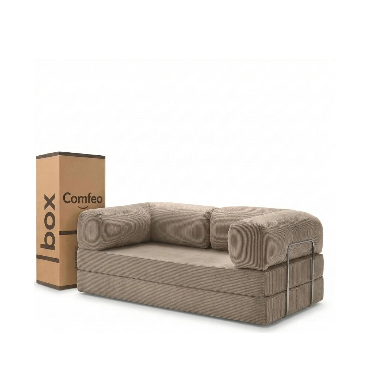 Packshot nubo canape compresse livré compressé dans son carton