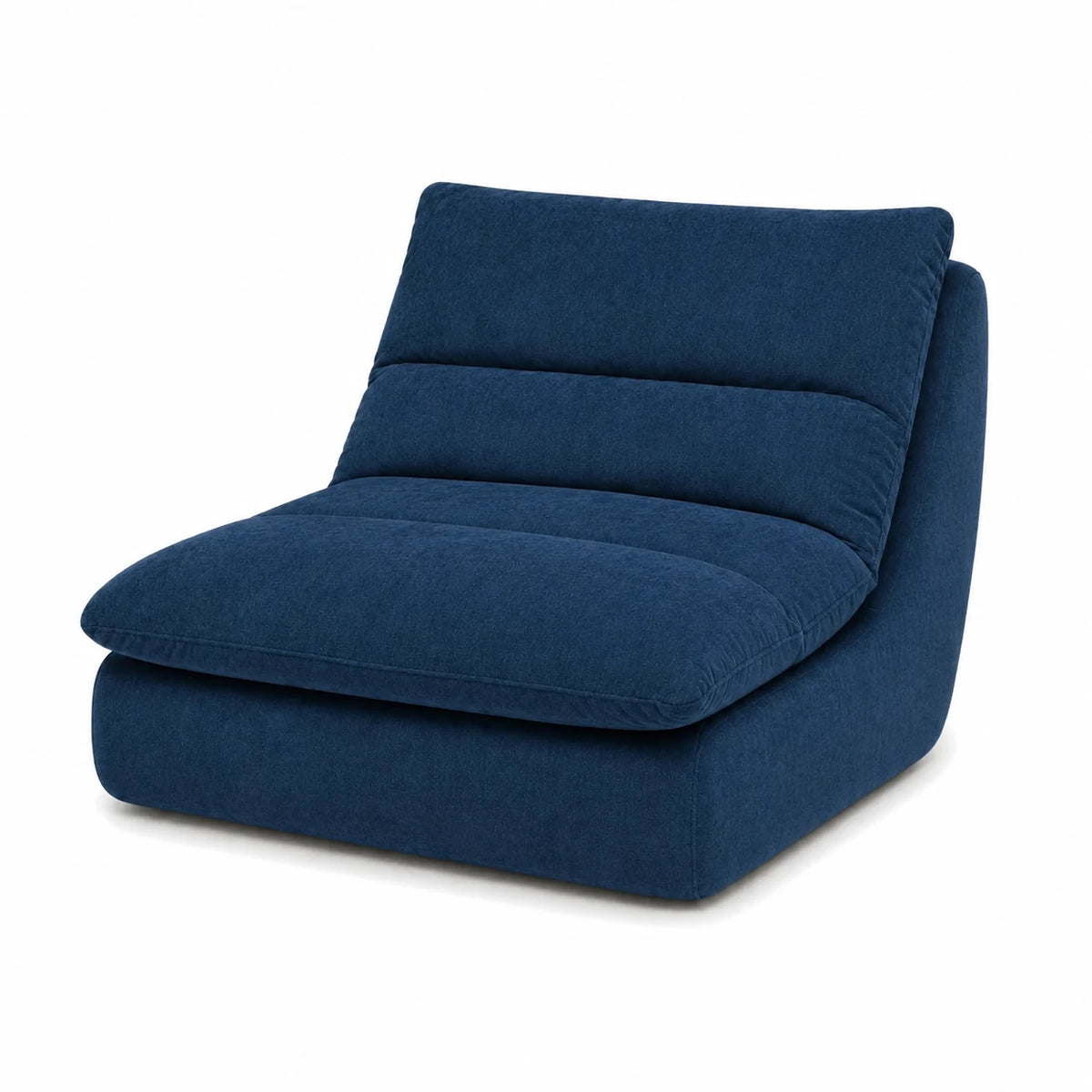 #Bleu Chauffeuse Gummy Mini bleu, vue de trois quarts droite