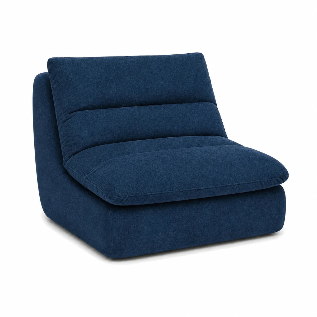 #Bleu Chauffeuse Gummy Mini bleu, vue de trois quarts gauche