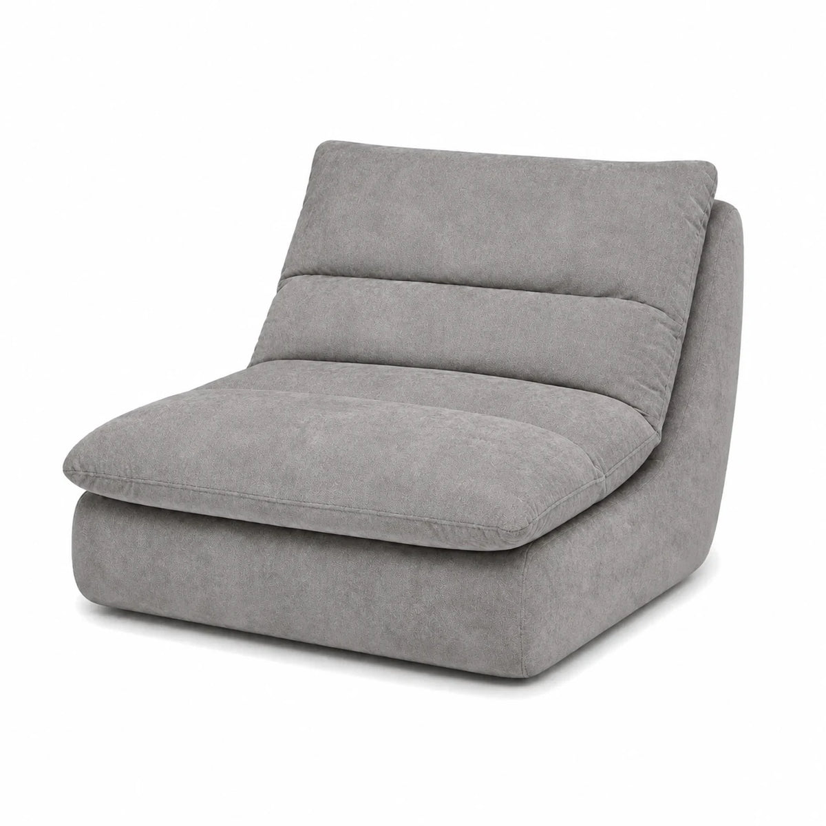 #Gris Chauffeuse Gummy Mini gris, vue de trois quarts droite