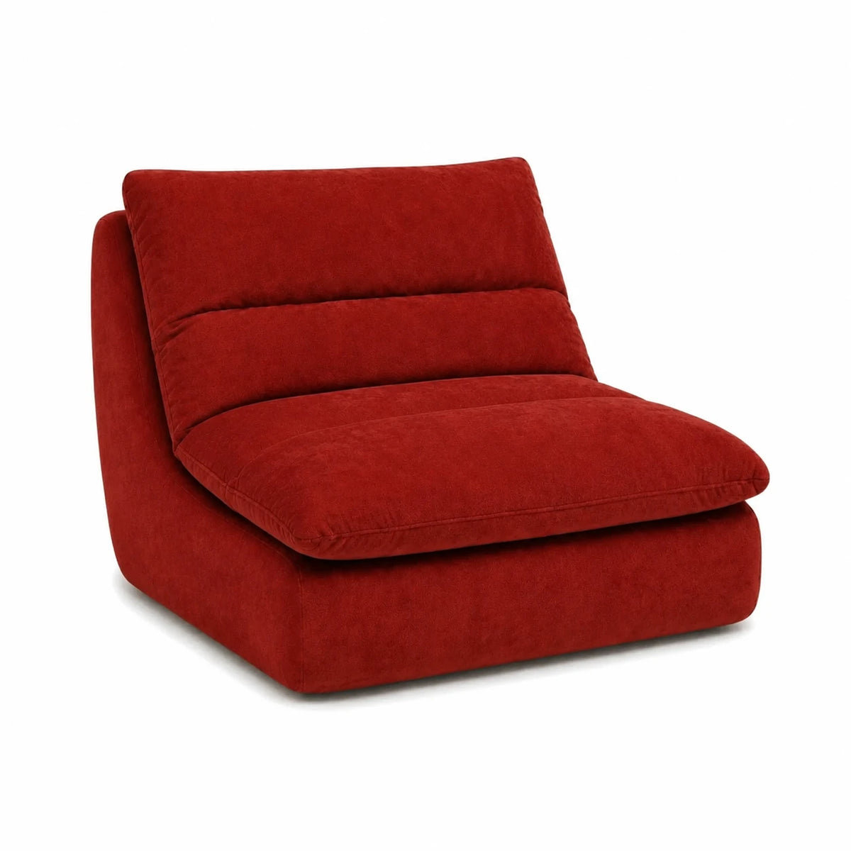 #Rouge Chauffeuse Gummy Mini rouge, vue de trois quarts gauche